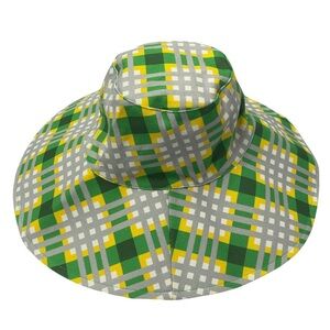 Frances Valentine Reversible Canvas Hat Windowpane Plaid